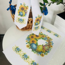 Рушник пасхальний з соняшником